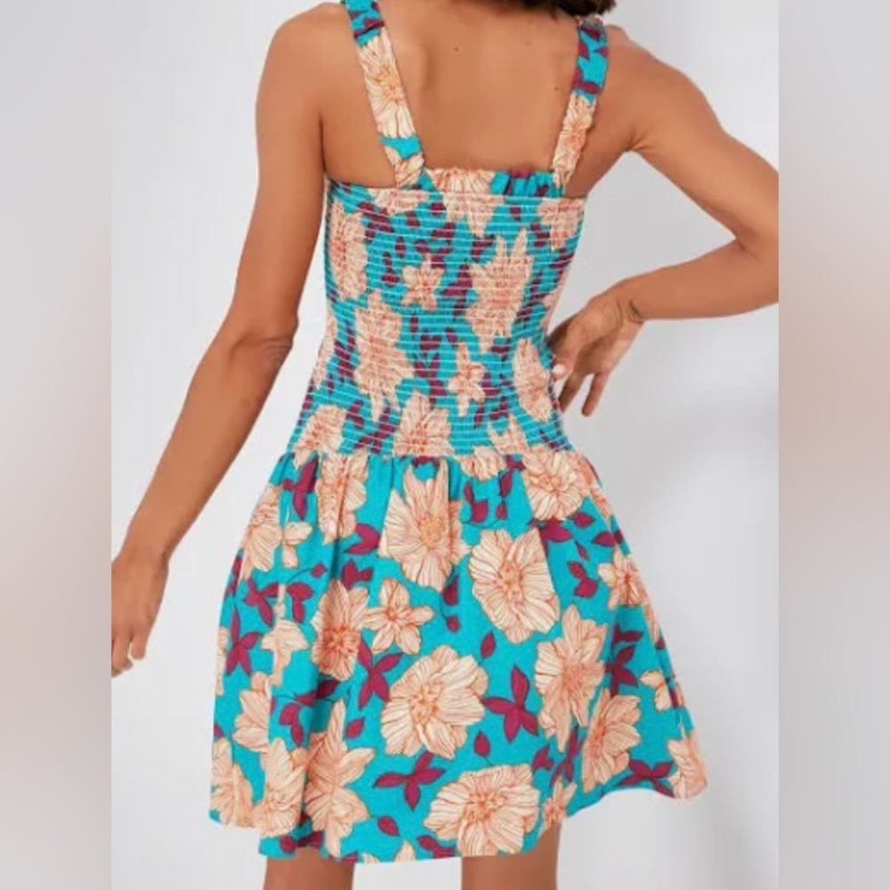 AUTUMN ADEIGBO NWOT Cassie Floral Smocked Sun Dress - Size 2 - Picture 4 of 12